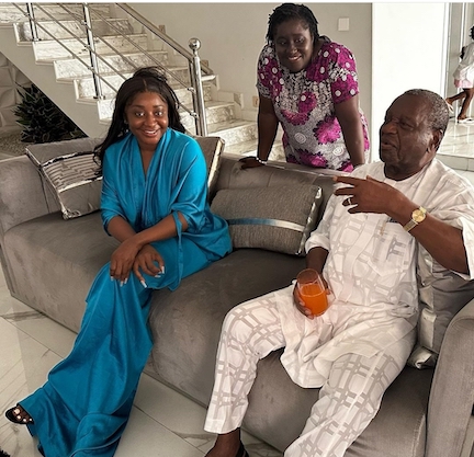 Former Governor of Akwa Ibom State, Obom Victor Attah with Nollywood Icon, Ini Edo in Calabar