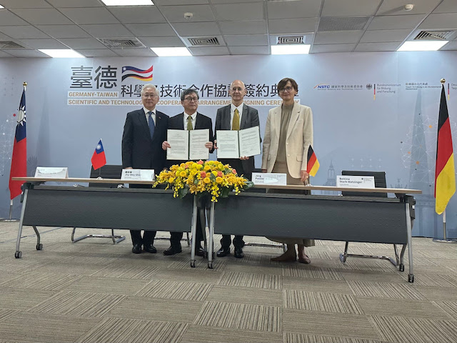 Science deal sealed in German visit to Taiwan