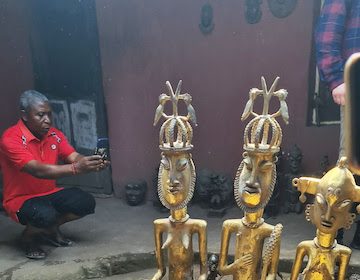 Replicas of Benin Bronzes created from brass mined in Germany