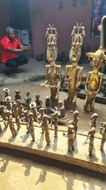 Replicas of Benin Bronzes created from brass mined in Germany