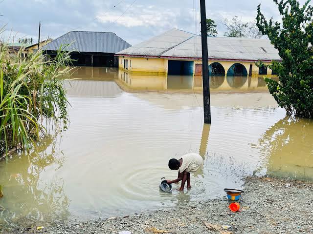 Picture shows flooding in Nigeria