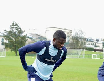 Fit-again Collins back at the training ground.