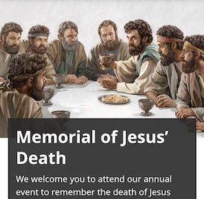 Jehovah's Witnesses celebrate the memorial of Jesus's death