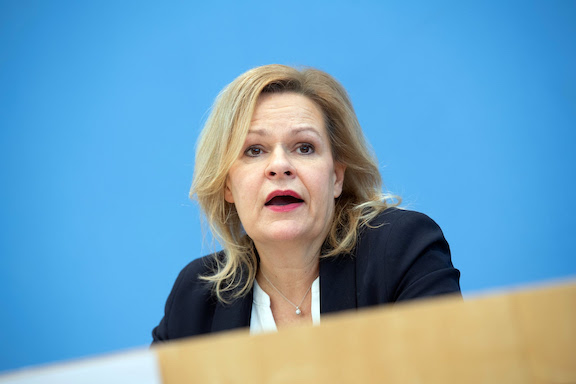 German Minister of Interior Nancy Faeser speaks on lesser punishment for sexual offences