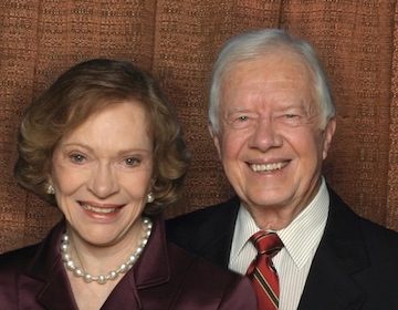 Former First Lady of the United States, Rosalynn Carter with her husband and former President of the United States, Jimmy Carter