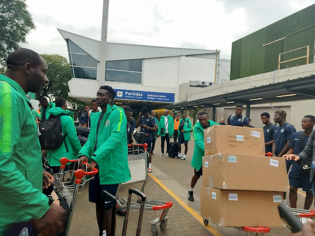 Flying Eagles on arrival in Buenos Aires on Thursday