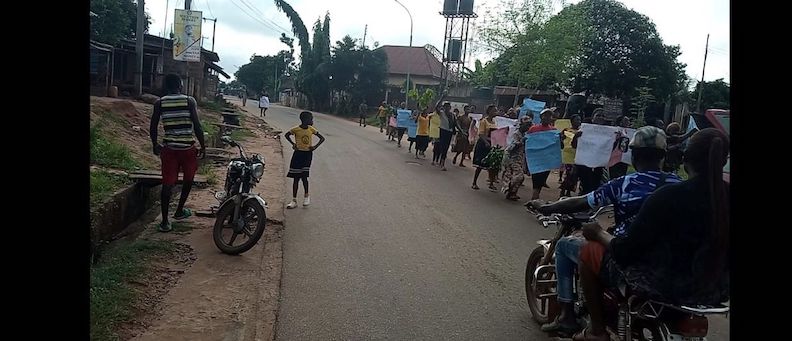 Women in Ebenebe, Awka North Local Government Area protest sack of Florence Nworah, Women Leader over support for man of the people, Peter Obi of Labour Party
