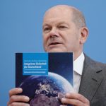 Germany's Chancellor Olaf Scholz speaks during a press