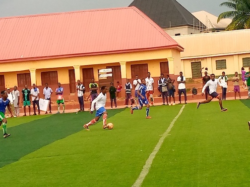 Soccer at the Anambra School Sports festival, uncovering talents