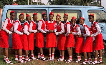 Students of Queen of the Rosary College, Onitsha who emerged second place winner at the just concluded World Affairs Challenge