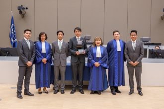 ICC moot court competition winners at The Hague