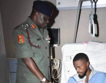 he Director General of the National Youth Service Corps, NYSC, Brigadier General YD Ahmed has paid a courtesy call on Onuoha Elvis Udodiri who narrowly survived death during the 2023 general elections