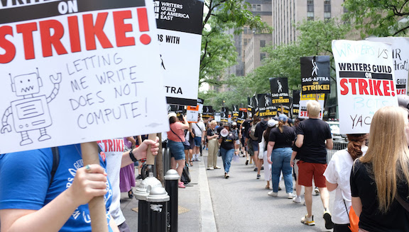 After more than 60 years, actors and screenwriters in the U.S. are on strike together. Photo: Laura Höring/dpa