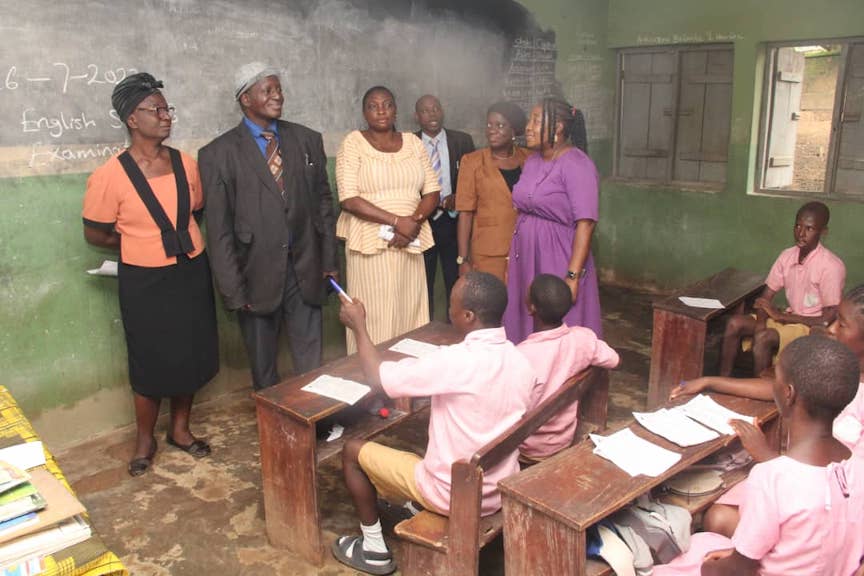 Oyo SUBEB monitors 3rd term Unified Examination Oyo SUBERB team monitory examination in Oyo State