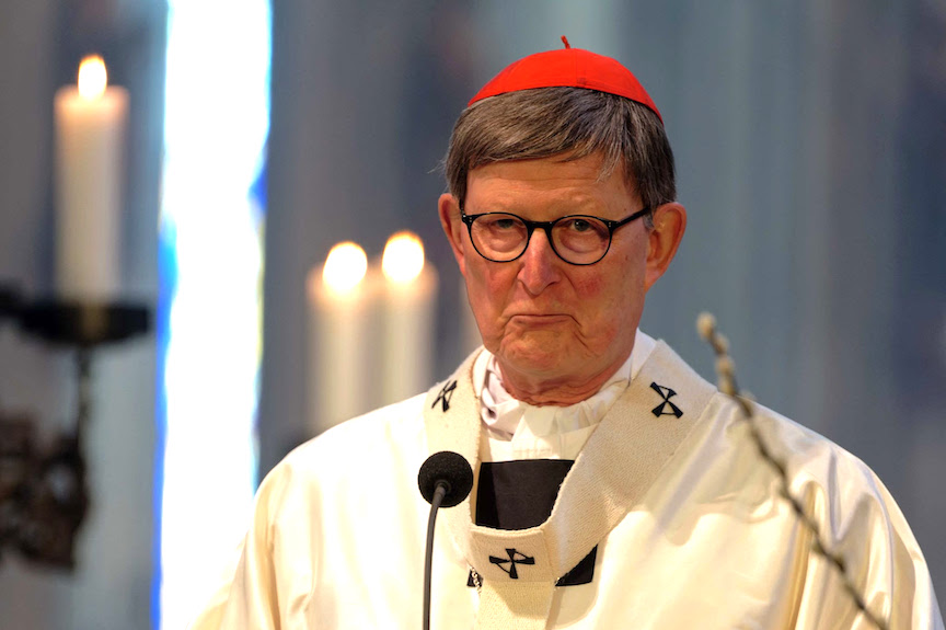 Crisis brews among German Catholics over reforms Cardinal Rainer Maria Woelki preaches at the pontifical Mass for Easter Sunday 2023. The Catholic Church has dismissed a priest who abused children in the western German state of North Rhine Westphalia for years and was sentenced to a long prison term, the archbishop of Cologne said on Thursday. Photo: Henning Kaiser/dpa