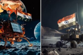 Indian Chandrayaan-3 on the moon