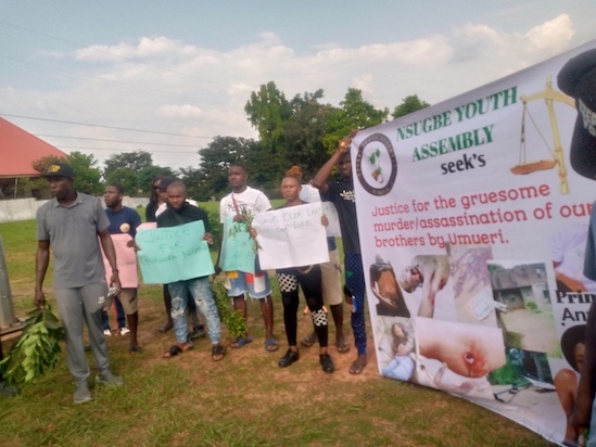 Nsugbe, Anambra community demands justice for murdered youths Youths of Nsugbe protest killing of colleagues by Umueri youths
