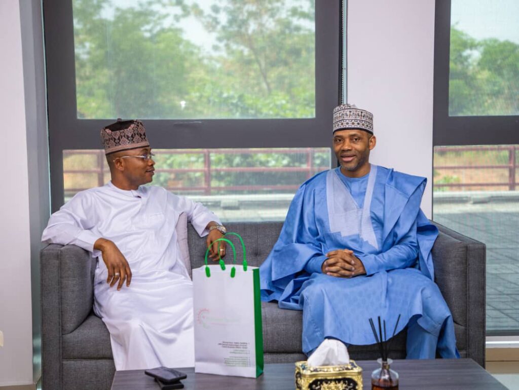 Governor Usman Ododo, Left being received by the MD/CEO of FGN Power, Mr. Kenny Anuku, during the governor's visit to the company in Abuja on Friday