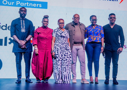 (L-R) Obinna Onuekwusi, Divisional Head, Technology Innovation, Interswitch Group; Adora Ikwuemesi, Founder, Kendor Consulting; Elizabeth Okonji, Founder, TGL Labs; Mitchell Elegbe, Founder/GMD, Interswitch Group; Sikemi Tayo, CEO, KIT for Professionals and Franklin Ali, Chief Human Resource Officer, Interswitch Nigeria at the Interswitch Career Fair 3.0 that held on 25th May 2024, in Lagos.