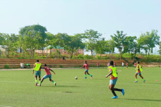 Flamingos at training on Monday