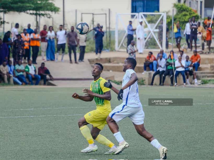 El-Kanemi Warriors’ forward Zayyad Musa in action against Kebbi United in the semi finals.