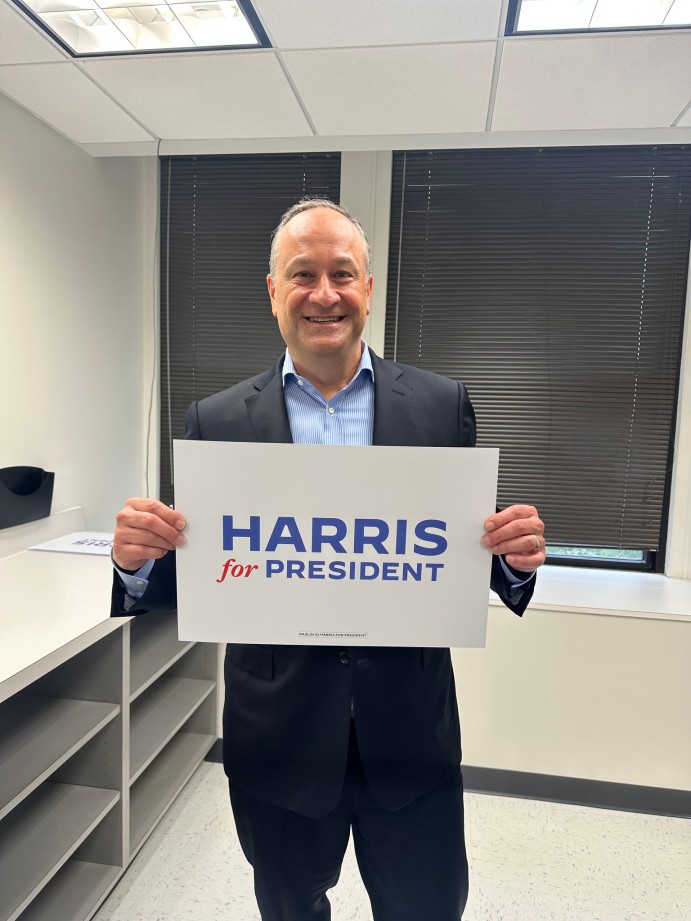 Doug Emhoff full time supporter of wife, Kamala Harris