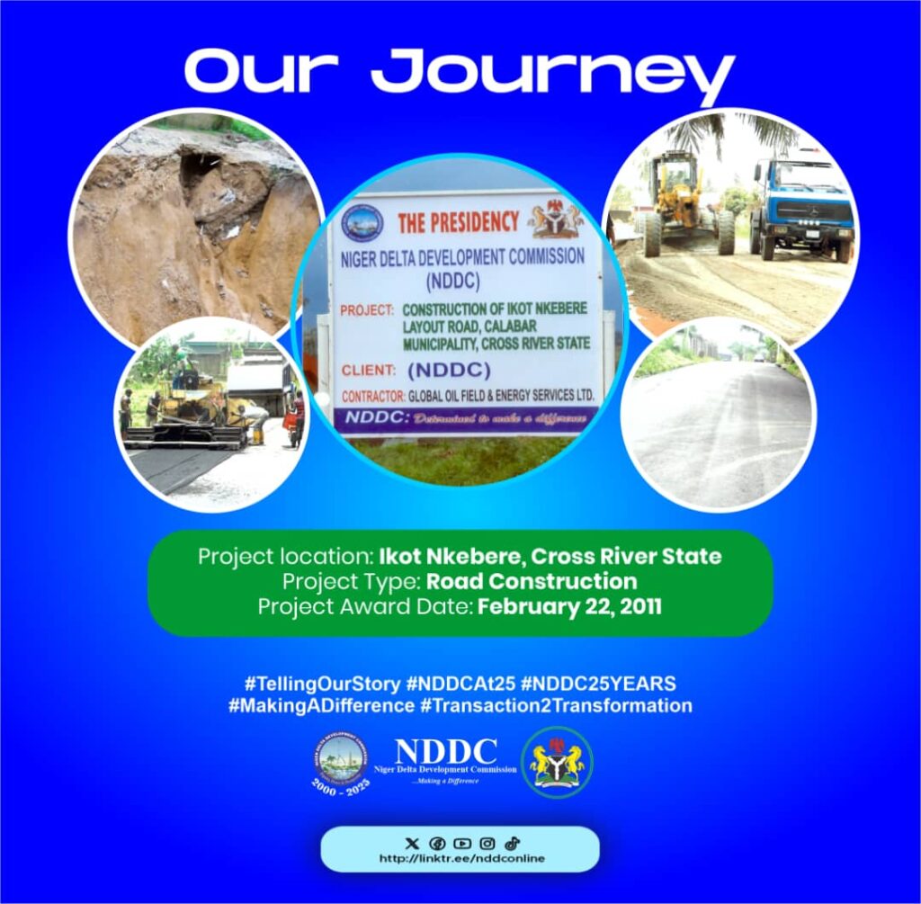 At 25, NDDC improved standard of living with construction of road at Ikot Nkebere layout, Calabar