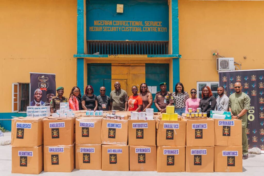 Bayo Adeyinka secures freedom for 8 inmates, donates medical supplies to mark 50th birthday