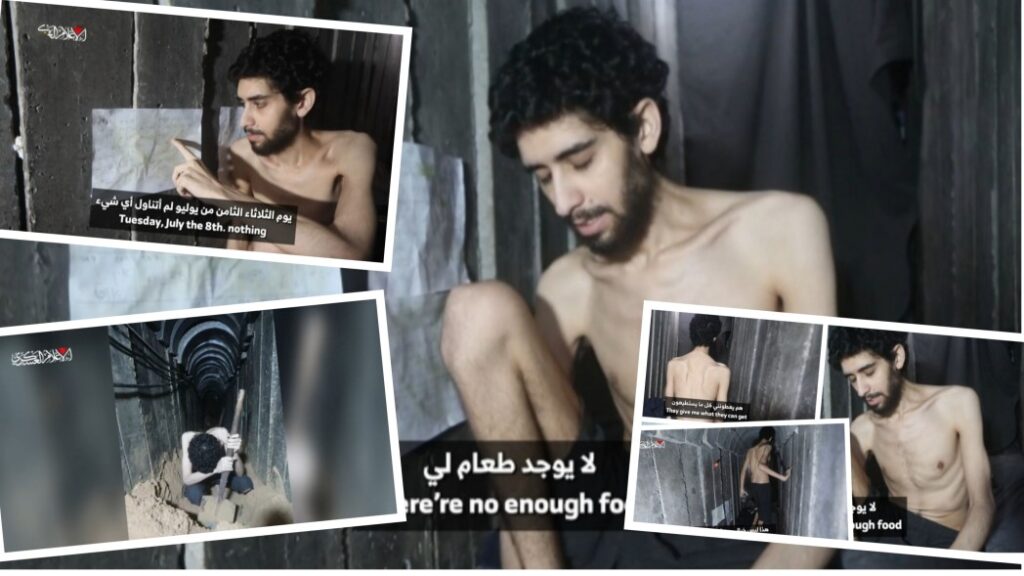Outrage as Hamas releases video of starving Israeli captive following months of Netanyahu’s blockade of Gaza Israeli captive in tunnel cries for help following hunger