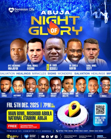 PASTOR DAVID OGBUELI Leads Abuja and Nigeria Into a Night of Glory as Healing Crusade holds Friday