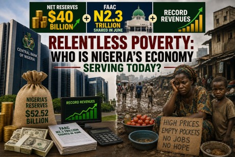 $40bn Net Reserves, Record Wealth, Relentless Poverty: Who Is Nigeria’s Economy Serving Today? OPINION ARTICLE - $40bn Net Reserves, Record Wealth, Relentless Poverty: Who Is Nigeria's Economy Serving Today?